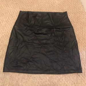 Spandex/latex Black Skirt